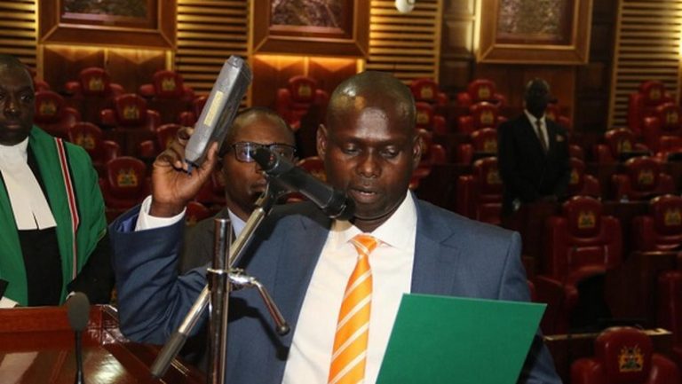 Kamukunji MP gets emotional as Imran Okoth takes the oath