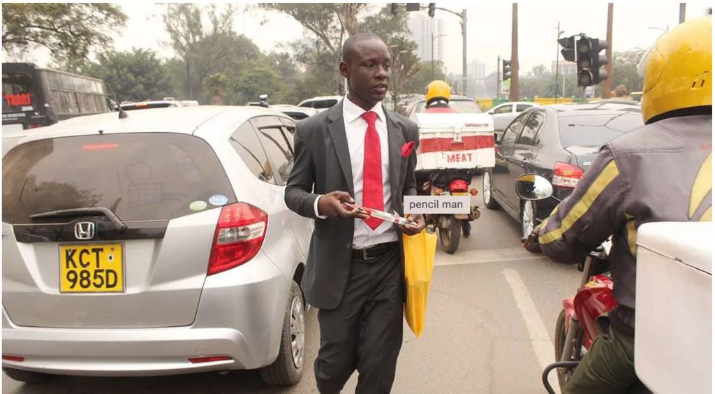 Meet Edgar Otieno, the man who quit bank job to sell pencils in Nairobi streets
