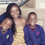 Actress Nyaboke Moraa shows off her grown sons