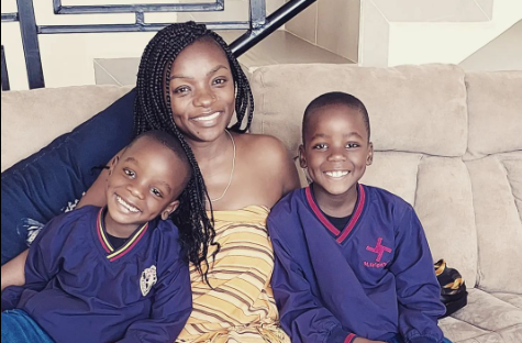 Actress Nyaboke Moraa shows off her grown sons