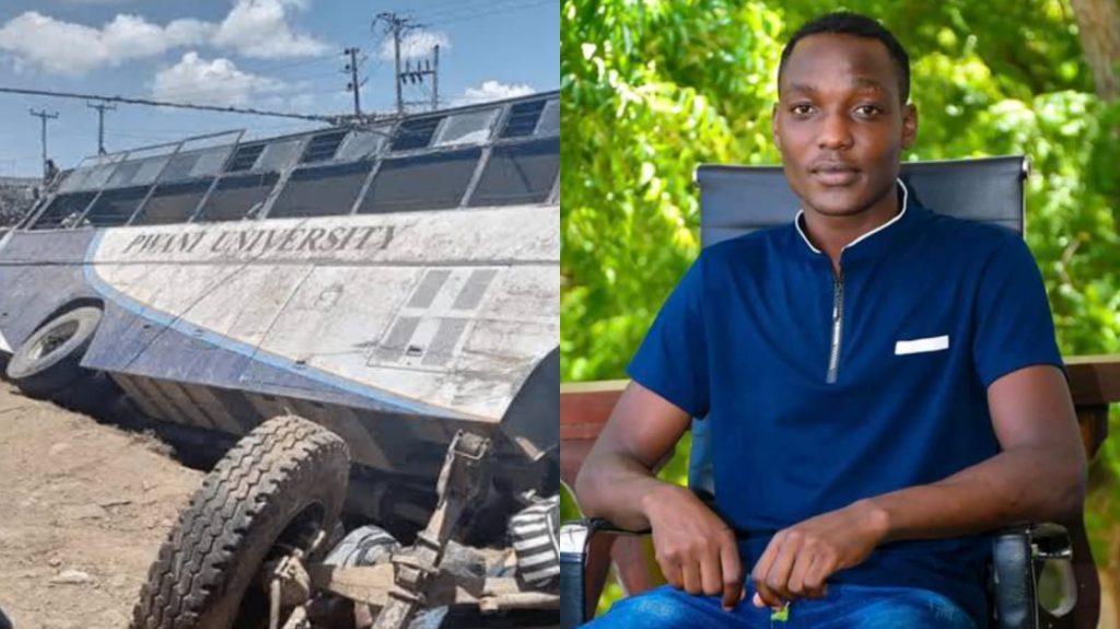 Bruce Amenya, a survivor of the Pwani University bus accident dies while receiving treatment