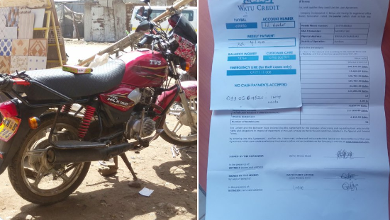 Boda boda rider Quincy Otieno cries for help after losing motorcycle immediately after full loan repayment to Watu Credit