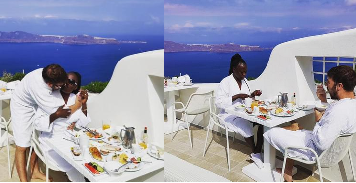 Omosh flies Akothee to Santorini - Greece for honeymoon