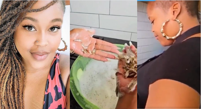Kamene Goro washes Omena with soap & disinfectant before cooking