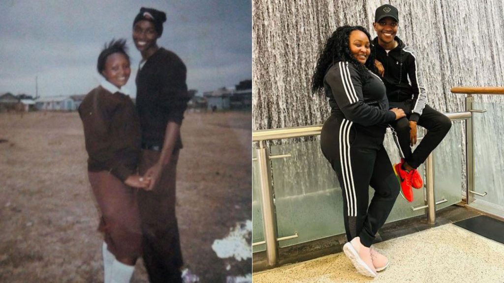 Mugithii singer Samidoh with his wife Edday Nderitu during their school days (left) and during the present time. PHOTOS | COURTESY