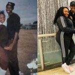 Mugithii singer Samidoh with his wife Edday Nderitu during their school days (left) and during the present time. PHOTOS | COURTESY