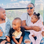 Edday Nderitu with her kids