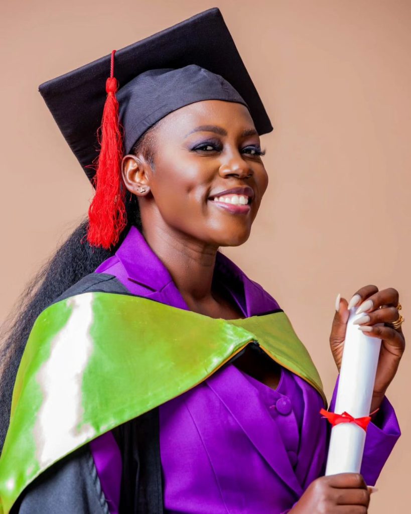 Akothee celebrates after finally graduating from Mt. Kenya University