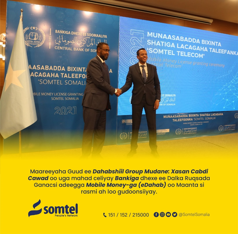 Improved eDahab money transfer service strengthened e- business sector in the Somali region and beyond