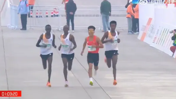 SHOCK as Kenyan athletes slow down to allow Chinese athlete win Marathon
