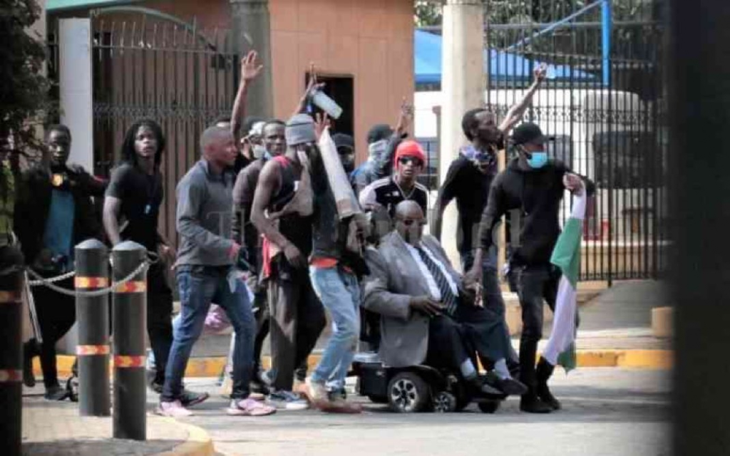 How protesters saved MP Jackson Kosgei after being abandoned in Parliament. Photo: The Standard
