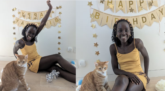 Lupita Nyong'o celebrates her cat's birthday in style