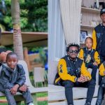 Singer Bahati with his family and Kids