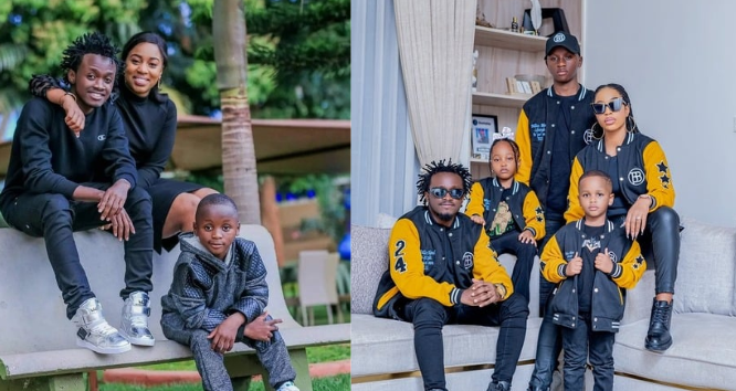 Singer Bahati with his family and Kids