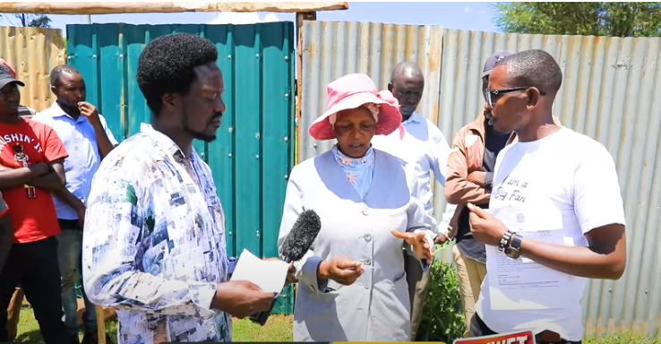 Harmon's Mother, Leah Chepkorir speaking to Kass FM journalists at their home.