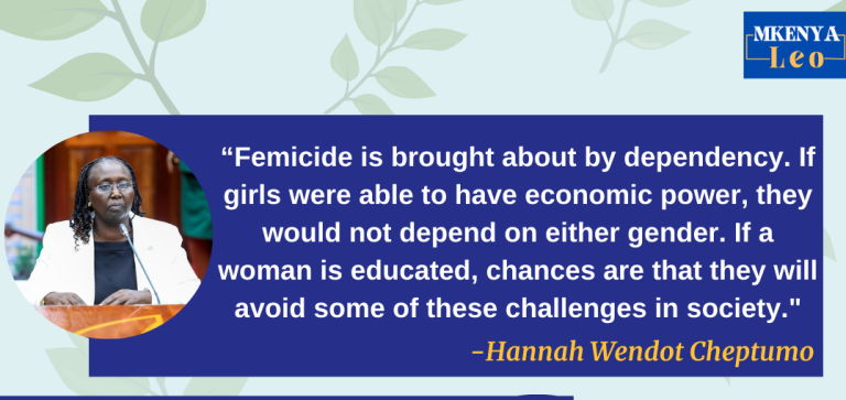 “Women are killed because they’re looking for money” – Gender CS nominee Hannah Cheptumo on Rising Femicide