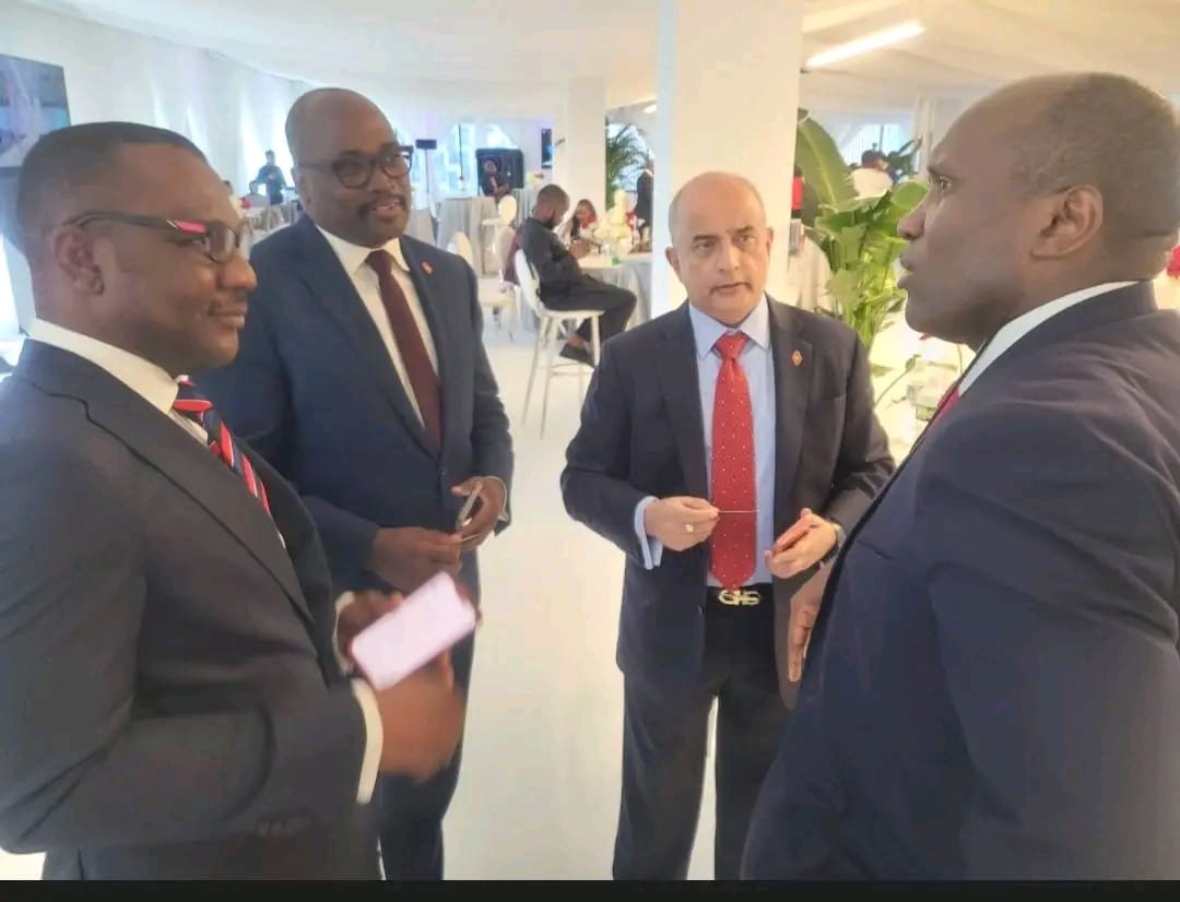 MMTC Founder Julius Mwale (right) with investors at the sideline engagements at United Nations General Assembly in New York.