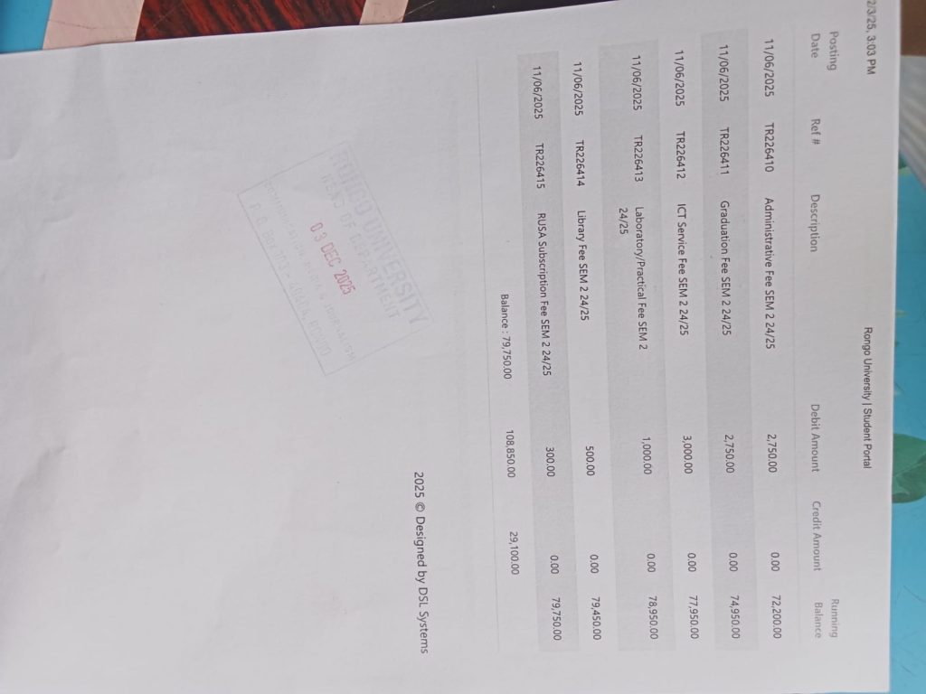 Chelang’at Mercy fee statemet